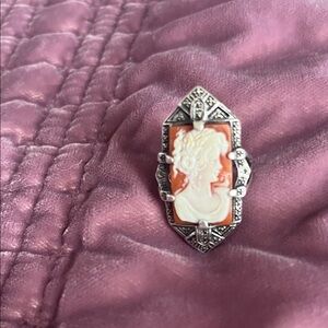 Vintage Cameo Silver Ring